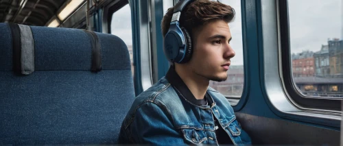 audio player,listening to music,headphones,headphone,spotify icon,music player,listening,wireless headphones,wireless headset,music on your smartphone,the listening,train ride,passenger,earbuds,music background,train way,train seats,tinnitus,spotify,earphone,Conceptual Art,Oil color,Oil Color 06