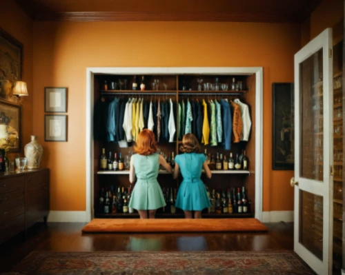 walk-in closet,women's closet,china cabinet,armoire,wardrobe,pantry,woman hanging clothes,closet,lisaswardrobe,teal and orange,the consignment,laundry shop,laundry room,brandy shop,dry cleaning,dress shop,vintage clothing,laundress,storage cabinet,steamer trunk