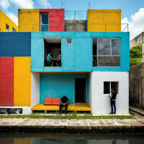 cube stilt houses,cubic house,cube house,colorful facade,mondrian,stilt houses,apartment house,frame house,building block,color blocks,modern architecture,belize,house painting,mirror house,residential house,ica - peru,color wall,woman house,an apartment,urban design,Art,Artistic Painting,Artistic Painting 49