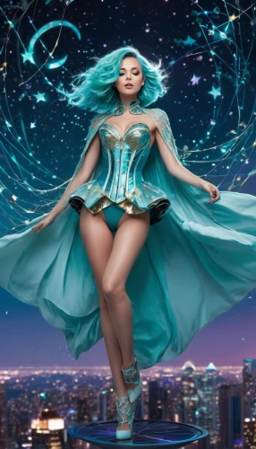 fantasy woman,blue enchantress,horoscope libra,fantasy girl,fantasy picture,zodiac sign libra,fantasy art,virgo,fantasia,fairy queen,faerie,sorceress,aquarius,cassiopeia,harmonia macrocosmica,queen of the night,jasmine blue,the enchantress,3d fantasy,mermaid background,Conceptual Art,Sci-Fi,Sci-Fi 04