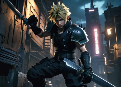 cloud,tangelo,axel jump,black city,mercenary,game character,male character,swordsman,spiky,full hd wallpaper,game art,cg artwork,baby cloud,background images,shinobi,ninja,ren,spike,4k wallpaper,main character,Art,Classical Oil Painting,Classical Oil Painting 26