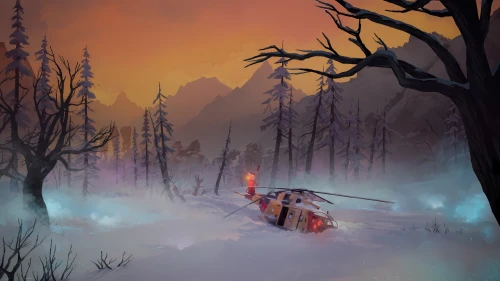 forest fire,game illustration,winter landscape,winter forest,forest fires,firethorn,swampy landscape,northrend,world digital painting,foggy forest,winter background,fantasy landscape,wildfire,haunted forest,concept art,devilwood,foggy landscape,wildfires,north american fog,fire land