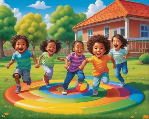 african american kids,children playing,children's background,children jump rope,children play,daycare,children learning,children,children of uganda,playschool,bounce house,playing with kids,world children's day,kids illustration,happy children playing in the forest,outdoor play equipment,preschool,afro american girls,bouncing castle,little blacks,Illustration,Realistic Fantasy,Realistic Fantasy 26