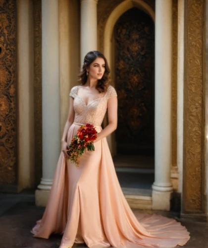 bridal party dress,bridesmaid,quinceanera dresses,ball gown,wedding photography,evening dress,quinceañera,bridal clothing,peach rose,gold-pink earthy colors,wedding dresses,gown,debutante,princess sofia,wedding gown,girl in a long dress,wedding photo,golden weddings,bridal dress,wedding details