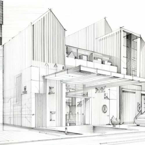 house drawing,archidaily,kirrarchitecture,architect plan,school design,technical drawing,cubic house,aqua studio,timber house,arq,modern architecture,prefabricated buildings,facade panels,residential house,3d rendering,japanese architecture,eco-construction,shipping containers,wooden facade,cad,Design Sketch,Design Sketch,Pencil Line Art