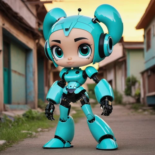 minibot,hatsune miku,wind-up toy,topspin,miku,vocaloid,cyan,robotic,chat bot,robot,mech,military robot,bot,plastic toy,ai,mecha,russkiy toy,teal blue asia,blue wooden bee,robotics,Photography,General,Realistic