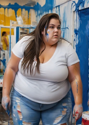 plus-size model,fatayer,gordita,fat,graffiti,thick paint,plus-size,keto,girl in overalls,cellulite,goura victoria,brasileira,silphie,girl in t-shirt,big,brazilianwoman,grafitti,blue jeans,diet icon,high jeans