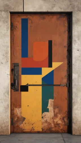 mondrian,steel door,rusty door,garage door,iron door,metallic door,hinged doors,wooden door,doors,door-container,door,home door,corten steel,the door,cubism,old door,open door,garden door,postal elements,rectangles,Art,Artistic Painting,Artistic Painting 46