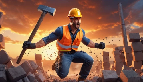 construction worker,construction industry,bricklayer,builder,tradesman,heavy construction,construction workers,contractor,blue-collar worker,construction helmet,construction company,hardhat,worker,construction machine,ironworker,miner,pickaxe,hard hat,steelworker,engineer,Unique,3D,3D Character