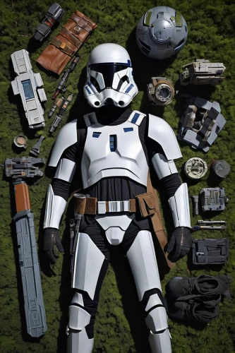 stormtrooper,collectible action figures,storm troops,actionfigure,clone jesionolistny,model kit,droid,action figure,imperial,cg artwork,droids,overtone empire,starwars,metal toys,collectibles,republic,sw,combat medic,game figure,bot icon,Unique,Design,Knolling
