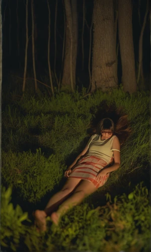 girl lying on the grass,girl with tree,the girl is lying on the floor,the night of kupala,woman laying down,the girl in nightie,girl in the garden,fireflies,conceptual photography,girl in a long,sleepwalker,idyll,relaxed young girl,the girl next to the tree,unconscious,nocturnes,uprooted,trembling grass,forest of dreams,night photograph,Photography,General,Cinematic