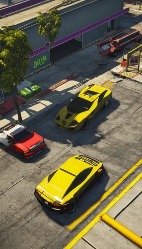 car dealership,parking lot,supercars,street racing,convoy,car hop,american muscle cars,yellow car,sports car racing,taxi stand,fast cars,drag race,squad cars,crew cars,taxicabs,parking place,super cars,pace car,raceway,auto repair shop,Conceptual Art,Daily,Daily 19
