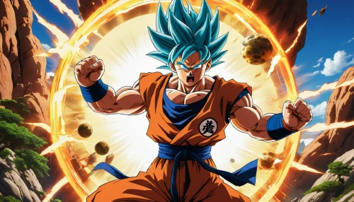 goku,son goku,kame sennin,cleanup,dragon ball,dragon ball z,takikomi gohan,dragonball,trunks,toori,power icon,april fools day background,cg artwork,fire background,stone background,vegeta,bazaruto,chakra,electric arc,nine-tailed,Illustration,Realistic Fantasy,Realistic Fantasy 10