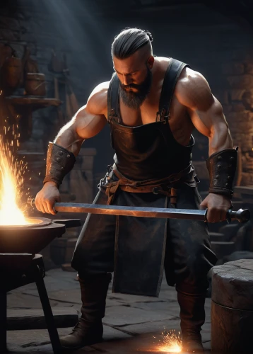 blacksmith,tinsmith,dwarf cookin,forge,iron-pour,splitting maul,dane axe,barbarian,wood shaper,butcher ax,metalsmith,anvil,grog,cooking pot,axe,potter's wheel,smelting,steelworker,foundry,cent,Photography,Fashion Photography,Fashion Photography 05