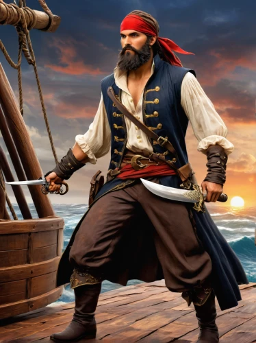 pirate,east indiaman,pirates,pirate treasure,piracy,ship releases,caravel,rum,nautical banner,jolly roger,galleon,christopher columbus,seafarer,scarlet sail,sloop-of-war,pirate flag,saranka,mutiny,mariner,key-hole captain,Illustration,Realistic Fantasy,Realistic Fantasy 01