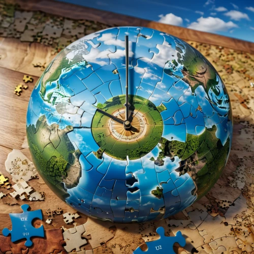 world clock,terrestrial globe,little planet,circular puzzle,yard globe,earth in focus,sand clock,lensball,jigsaw puzzle,globe,wall clock,tiny world,christmas globe,magnetic compass,compass direction,time pointing,compass,bearing compass,360 ° panorama,planisphere,Photography,General,Realistic
