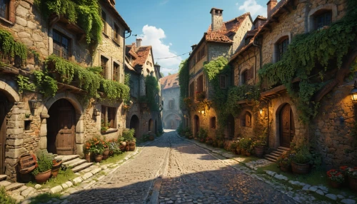 medieval street,medieval town,narrow street,cobblestone,the cobbled streets,transylvania,old linden alley,knight village,cobblestones,medieval architecture,medieval,the old town,old city,volterra,old town,rothenburg,old quarter,mountain settlement,jockgrim old town,medina,Photography,General,Cinematic
