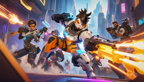 tracer,rein,symetra,riot,owl background,game illustration,core shadow eclipse,cg artwork,renegade,game art,jackal,free fire,firebrat,rocket raccoon,fire background,high volt,dame’s rocket,the fan's background,hero academy,competition event,Illustration,Vector,Vector 06