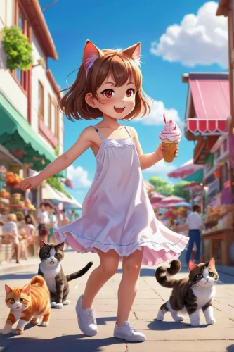 miku maekawa,honmei choco,calico,cute cartoon character,mikuru asahina,calico cat,cocoa,kawaii panda,little girl running,kawaii,coco,akita inu,cute cartoon image,japanese kawaii,naginatajutsu,children's background,summer day,kawaii girl,cute clothes,playing outdoors