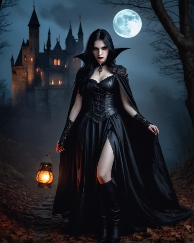 gothic woman,gothic style,witch house,gothic fashion,vampire woman,gothic portrait,celebration of witches,gothic dress,fantasy picture,gothic,dark gothic mood,sorceress,queen of the night,vampire lady,witch,witches,halloween witch,witch's house,halloween poster,gothic architecture,Illustration,Realistic Fantasy,Realistic Fantasy 31