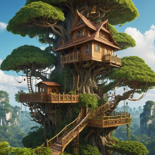 tree house,tree house hotel,treehouse,tree top,tree tops,treetop,dragon tree,the japanese tree,treetops,tigers nest,bird kingdom,tree top path,asian architecture,silk tree,house in the forest,lookout tower,wooden house,hanging houses,timber house,sky apartment,Photography,General,Realistic