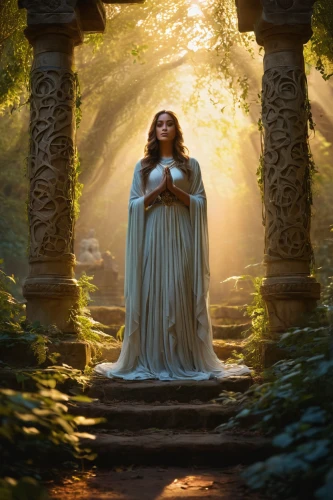 merida,celtic woman,fantasy picture,mystical portrait of a girl,woman at the well,fantasy portrait,woman praying,praying woman,fantasy art,celtic queen,the enchantress,digital compositing,world digital painting,enchanted,sorceress,priestess,cg artwork,games of light,the prophet mary,sacred,Photography,General,Commercial