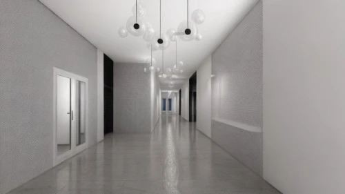 hallway space,hallway,corridor,surgery room,hospital ward,wall lamp,wall plaster,3d rendering,daylighting,white room,ceiling lighting,structural plaster,ceiling lamp,sci fi surgery room,concrete ceiling,treatment room,ceiling construction,ceiling light,therapy room,ceiling fixture,Commercial Space,Shopping Mall,Modern Sculpture
