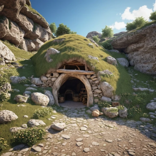 stone oven,pizza oven,cannon oven,iron age hut,ancient house,stone oven pizza,igloo,neolithic,mountain settlement,masonry oven,round hut,charcoal kiln,dolmen,hobbit,render,tuff stone dwellings,3d render,neo-stone age,collected game assets,stone age,Photography,General,Realistic