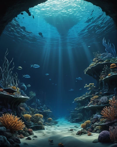 underwater landscape,underwater background,ocean underwater,ocean floor,sea cave,underwater oasis,undersea,deep sea,sea life underwater,seabed,underwater world,coral reef,the bottom of the sea,underground lake,coral reefs,reef tank,under the sea,marine tank,under sea,seamount,Illustration,Black and White,Black and White 14