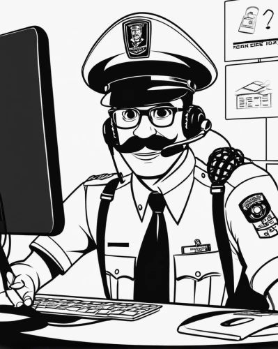 police check,police work,traffic cop,office line art,policeman,police force,cyber crime,inspector,security department,officer,garda,police officer,cybercrime,it security,police officers,police,cops,police uniforms,hpd,cyber security,Illustration,Black and White,Black and White 04