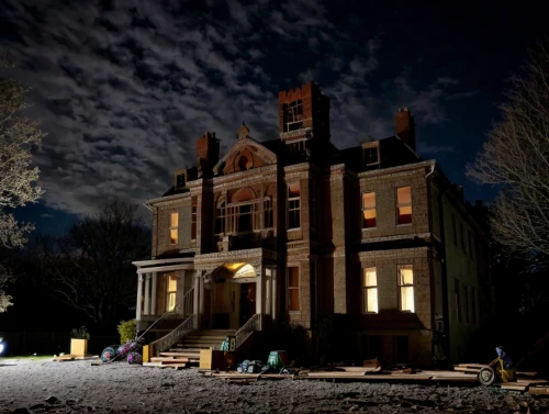 the haunted house,creepy house,haunted house,ghost castle,asylum,night image,abandoned house,haunted castle,night photograph,victorian house,mansion,dillington house,doll's house,victorian,night photo,night photography,at night,ghost hunters,ruhl house,the house