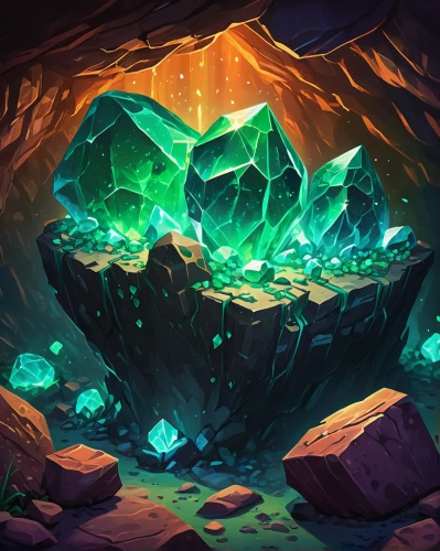 glass rock,lava cave,emerald,gemstones,chasm,cave,pit cave,ice cave,rock crystal,crystals,geode,glacier cave,malachite,mineral,mushroom landscape,emerald sea,gemstone,blue caves,cave tour,blue cave,Conceptual Art,Fantasy,Fantasy 14