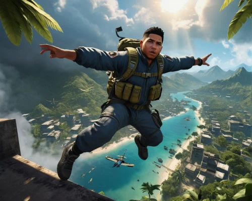 leap of faith,base jumping,paratrooper,skydiver,parachuting,raft guide,skydive,skydiving,jumping off,the man floating around,zip line,bungee jumping,parachute jumper,sinai,pubg mascot,fortnite,axel jump,vietnam,jumping,zipline,Conceptual Art,Graffiti Art,Graffiti Art 12