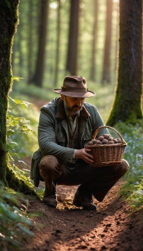farmer in the woods,basket weaver,pilgrim,forest man,basket maker,foragers,forest workers,glean,woodsman,nature and man,peddler,the wanderer,suitcase in field,permaculture,people in nature,breadbasket,free wilderness,the stake,foraging,farmer,Photography,General,Fantasy