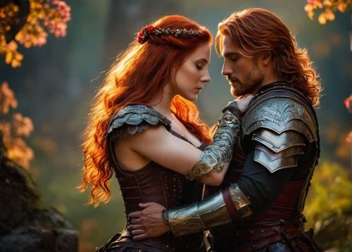 fantasy picture,fairytale,a fairy tale,throughout the game of love,beautiful couple,fantasy art,couple goal,romantic scene,fairy tale,redheads,prince and princess,romantic portrait,witcher,fairytale characters,amorous,heroic fantasy,loving couple sunrise,forbidden love,couple in love,fantasy portrait,Photography,General,Fantasy