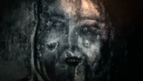creepy doorway,scared woman,woman's face,scary woman,effigy,woman face,ghost face,hag,dark art,doll's head,tomb figure,female face,the girl's face,covid-19 mask,doll head,apparition,dark portrait,leonardo da vinci,creepy clown,weeping angel