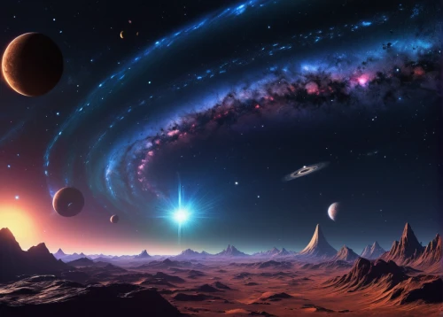 space art,alien planet,planets,alien world,planetary system,astronomy,celestial bodies,exoplanet,binary system,starscape,outer space,planet alien sky,universe,fantasy landscape,planet eart,scene cosmic,space,futuristic landscape,lunar landscape,moons,Illustration,Abstract Fantasy,Abstract Fantasy 09