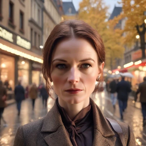 female doctor,woman in menswear,british actress,lena,queen anne,a pedestrian,businesswoman,sofia,suffragette,head woman,isabel,business woman,city ​​portrait,woman holding a smartphone,the girl's face,woman face,piper,autumnal,autumn icon,overcoat,Photography,Commercial