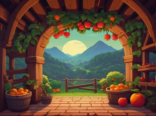cartoon video game background,background vector,landscape background,vegetables landscape,backgrounds,oktoberfest background,farm background,fruit market,fruit fields,fruit stand,autumn background,watermelon background,french digital background,farmer's market,game illustration,oranges,apple mountain,art background,fruit stands,fruits icons,Art,Artistic Painting,Artistic Painting 28