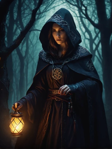 sorceress,the witch,celebration of witches,fantasy picture,dodge warlock,fortune teller,the enchantress,witches pentagram,witches,fantasy portrait,cloak,fantasy art,gothic portrait,witch,sci fiction illustration,candlemaker,divination,ball fortune tellers,hooded man,red riding hood,Illustration,Realistic Fantasy,Realistic Fantasy 15