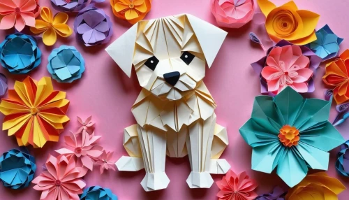 paper art,origami paper,paper flower background,paper flowers,felt flower,paper roses,canine rose,dog illustration,origami,retro paper doll,flower animal,paper rose,fabric flower,toy dog,dahlia pinata,whimsical animals,color dogs,flower pot holder,fabric flowers,origami paper plane,Unique,Paper Cuts,Paper Cuts 02