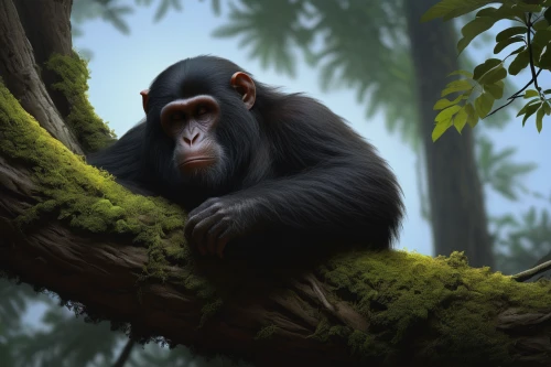 common chimpanzee,cercopithecus neglectus,chimpanzee,macaque,crab-eating macaque,primate,tufted capuchin,white-fronted capuchin,monkey island,white-headed capuchin,siamang,long tailed macaque,chimp,tamarin,celebes crested macaque,guenon,primates,baboon,mandrill,capuchin,Conceptual Art,Sci-Fi,Sci-Fi 07