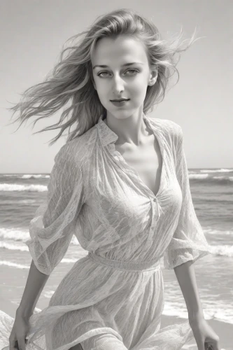 girl on the dune,beach background,the wind from the sea,on the beach,wind wave,sand waves,walk on the beach,little girl in wind,charcoal drawing,sand seamless,female model,beach walk,by the sea,malibu,black and white photo,white sand,windy,sprint woman,celtic woman,wind edge,Photography,Realistic