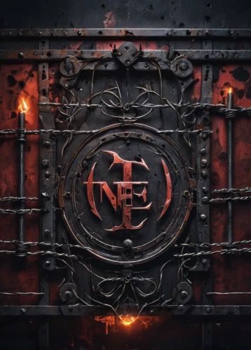 neophyte,runes,iron gate,nero,neoclassic,iron door,door to hell,steam icon,inferno,fire background,metal gate,fire logo,steam logo,nn1,enter,elaeis,rune,embossed,neoclassical,nine,Conceptual Art,Fantasy,Fantasy 22