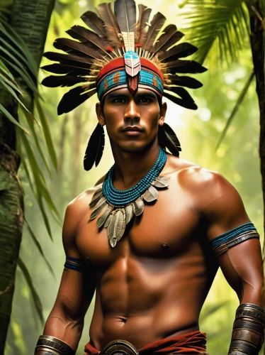 tribal chief,aborigine,aztec,amazonian oils,papuan,aborigines,the american indian,pachamama,polynesian,ancient people,warrior east,indian headdress,native american,shaman,maya civilization,american indian,shamanic,aboriginal,black warrior,sumatran,Photography,General,Realistic