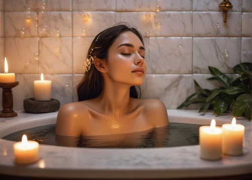 bathtub,spa,the girl in the bathtub,bath,bathtub accessory,baths,bath oil,tub,spa items,bath with milk,bath accessories,milk bath,day-spa,taking a bath,water bath,bathing,day spa,luxury bathroom,bath soap,burning candles,Art,Artistic Painting,Artistic Painting 02