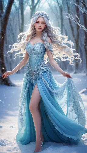the snow queen,elsa,ice queen,white rose snow queen,ice princess,celtic woman,suit of the snow maiden,fantasy picture,fairy tale character,winterblueher,fairy queen,frozen,fantasy art,fantasy woman,faerie,eternal snow,winter magic,fantasy portrait,fairytale characters,blue enchantress,Illustration,Realistic Fantasy,Realistic Fantasy 23