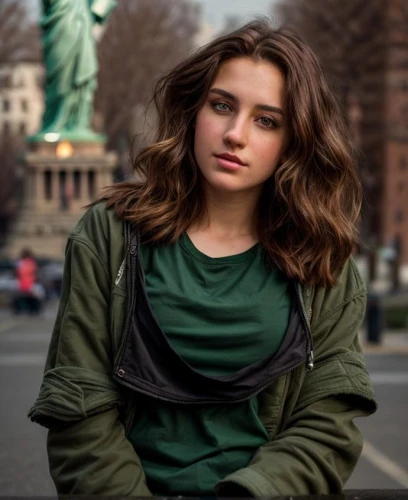 liberty cotton,young woman,girl in a historic way,ny,beautiful young woman,pretty young woman,girl in cloth,green jacket,teen,parka,girl in t-shirt,young model istanbul,nyc,in green,cg,fridays for future,liberty,portrait of a girl,new york aster,khaki,Common,Common,Photography