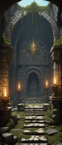 dungeon,dungeons,mausoleum ruins,stone background,portcullis,hall of the fallen,backgrounds,threshold,druid grove,catacombs,ancient city,devilwood,cry stone walls,stone stairs,the threshold of the house,ruins,fireplaces,collected game assets,hearth,crypt,Illustration,Realistic Fantasy,Realistic Fantasy 43