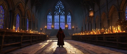 blood church,candlelights,sanctuary,haunted cathedral,cathedral,gothic church,candlelight,woman praying,man praying,eucharist,aisle,advent candles,hall of the fallen,boy praying,praying woman,prayer,candlemas,house of prayer,notre dame,holy place,Illustration,American Style,American Style 01